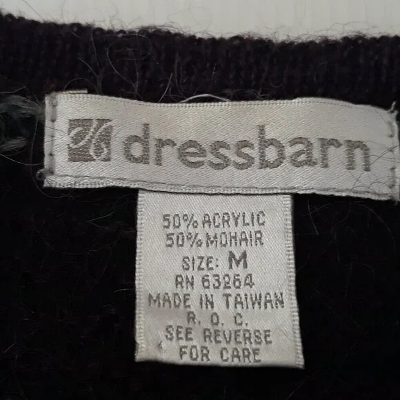 Dress Barn Mohair Blend Plaid Cardigan M Academia Preppy Twee Scandi - Picture 9 of 10